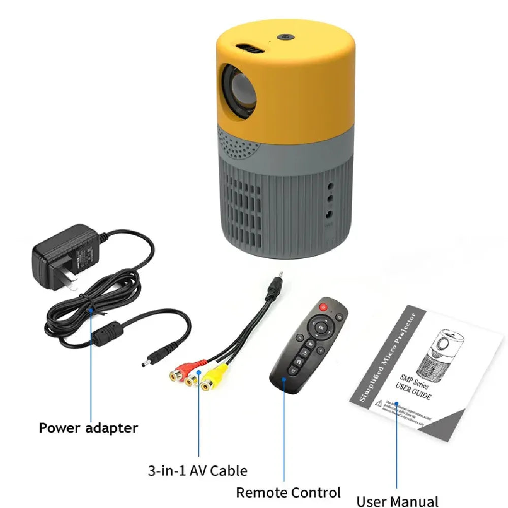 Borrego LED Mini Projector 480×360 Resolution HD 1080P Support Dual Fan Cooling HDMI & USB Connectivity