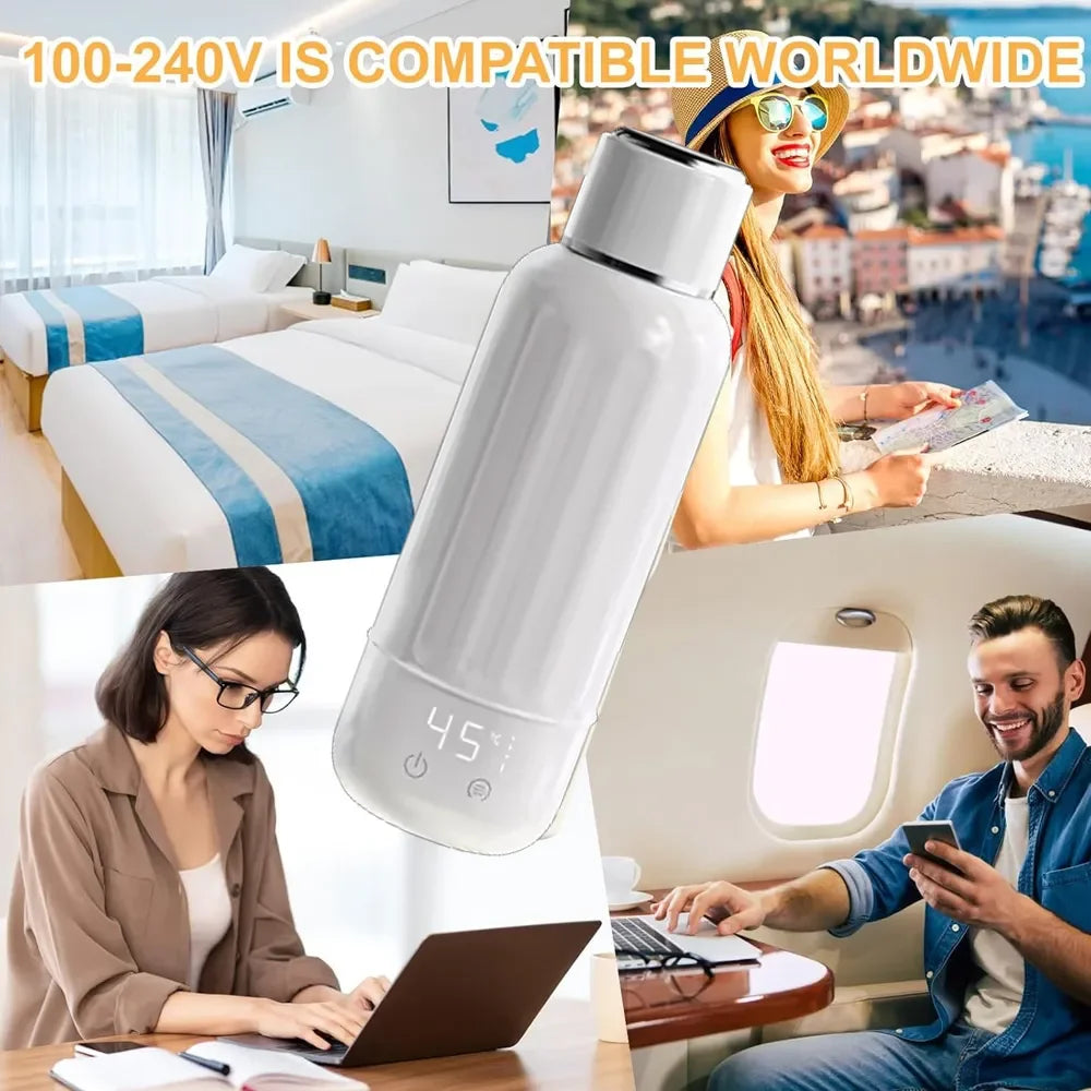 Modong Portable Electric Cup With Stainless Steel Heating Element Intelligent Temperature Control 500ml Capacity 300W Power