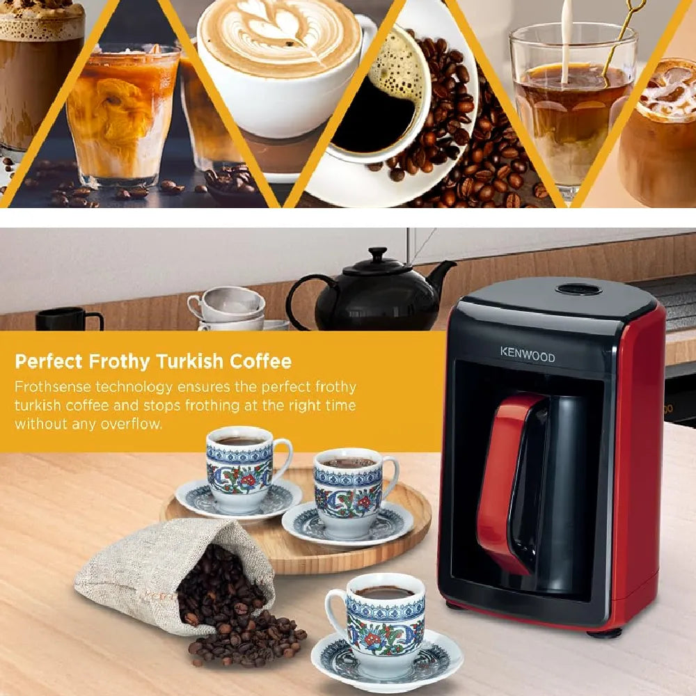 Kenwood Automatic Turkish Coffee Maker 5 Cups Plastic 535W