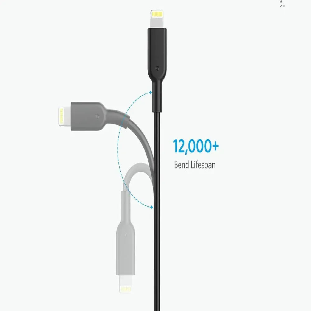 ANKER Powerline II Lightning Cable for Apple Devices 3M- Black