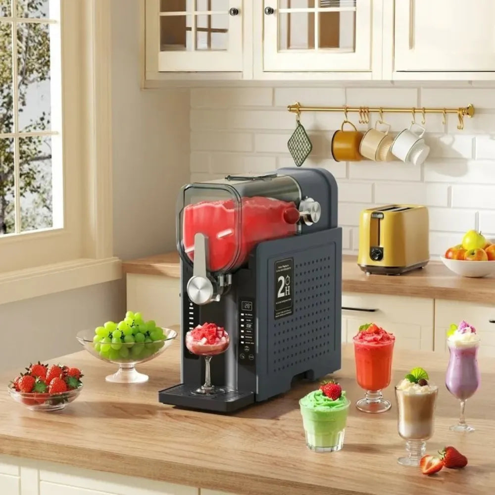 DENX Slushie Machine, 2000W Professional Frozen Drink Maker with Fast Cooling & 12-Hour Operation -DX4504