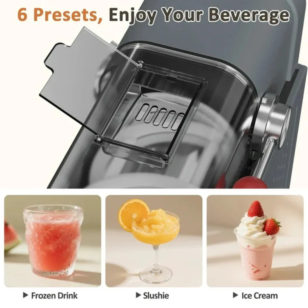 DENX Slushie Machine, 2000W Professional Frozen Drink Maker with Fast Cooling & 12-Hour Operation -DX4504