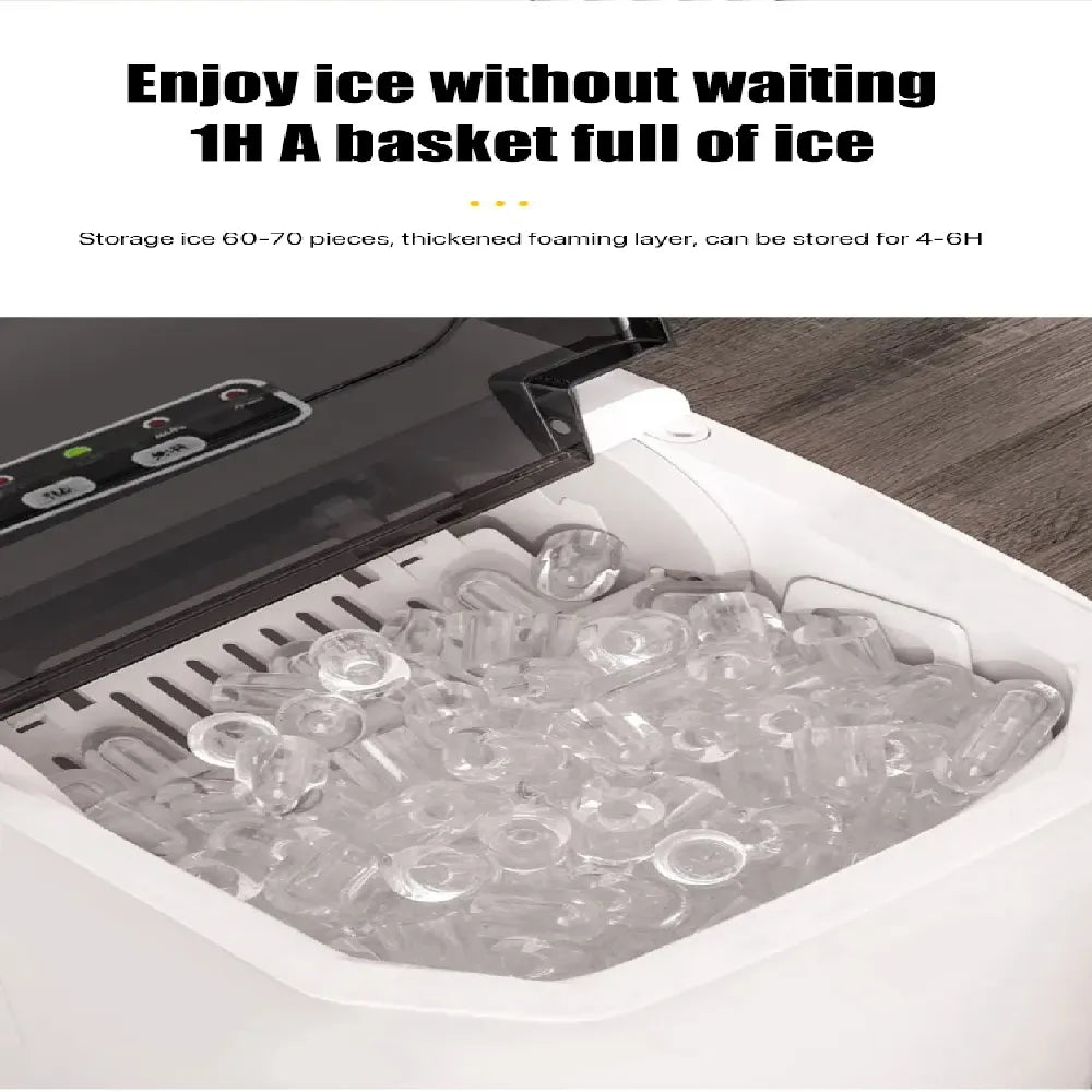 Hicon Portable Ice Maker HZB-16G 16KG Capacity 90W Power - White