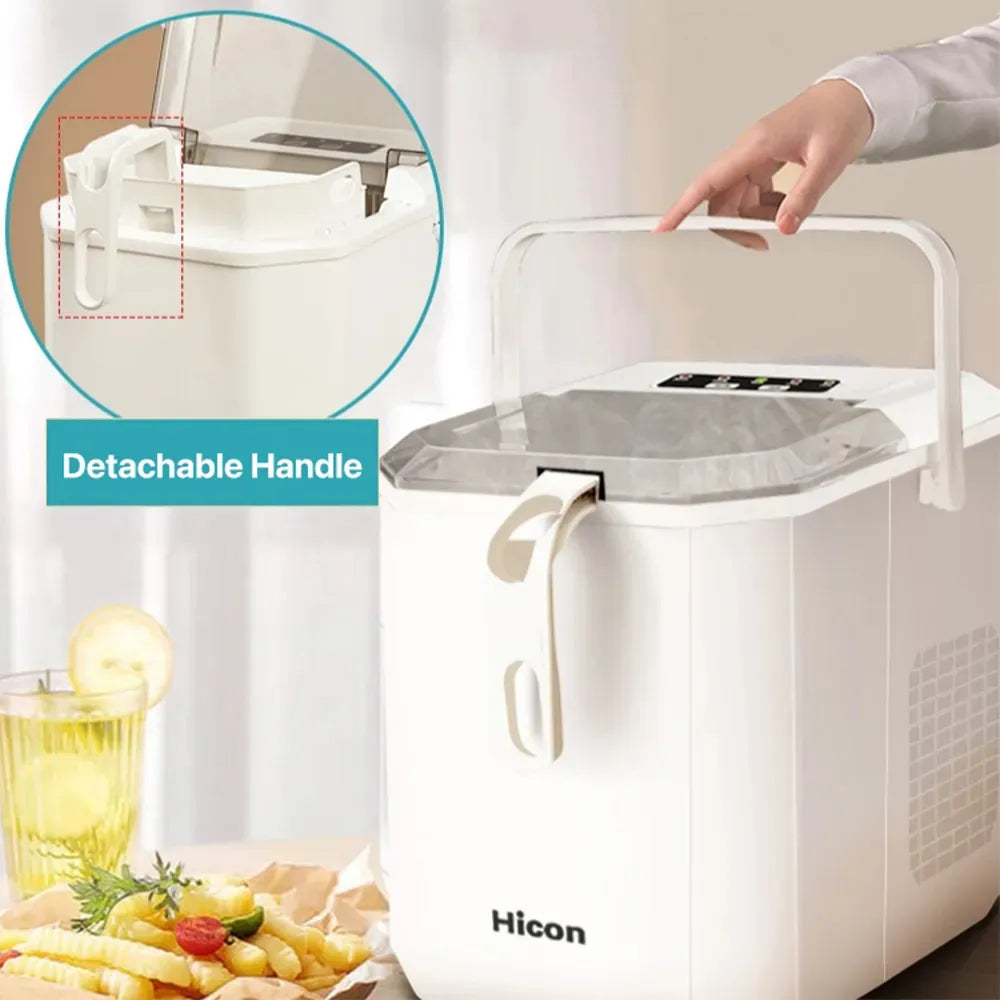 Hicon Portable Ice Maker HZB-16G 16KG Capacity 90W Power - White