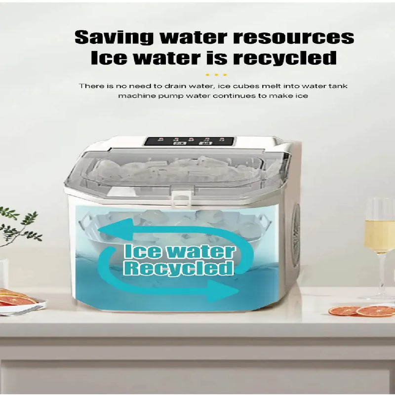 Hicon Portable Ice Maker HZB-16G 16KG Capacity 90W Power - White
