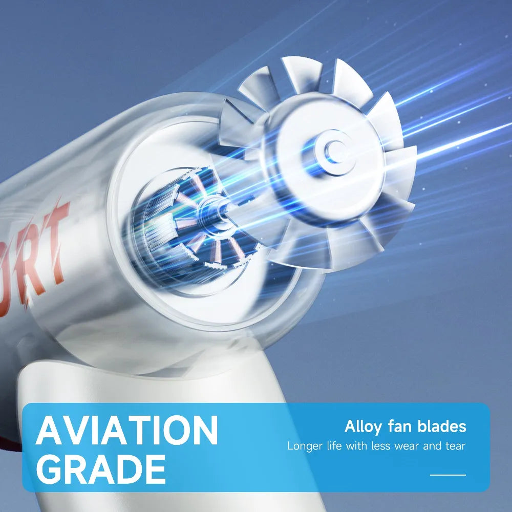 Nimin Mini Cordless Portable Compressed Air Duster 4 Wind Speed Adjustment 1100mAh