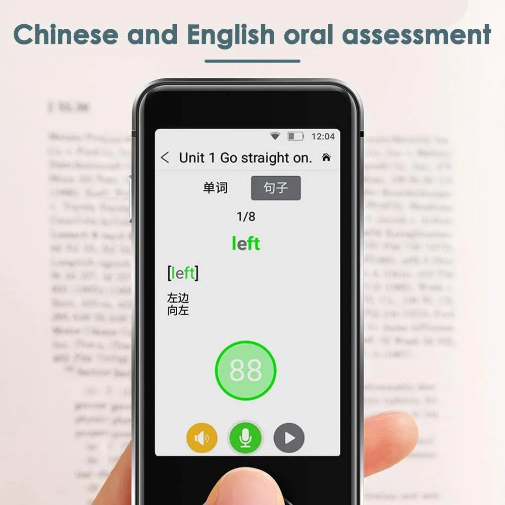M9 Instant Voice Translator Two-Way Real Time Smart Translator Device with Camera & Touchscreen 1500mAh Type-C Rechargeable