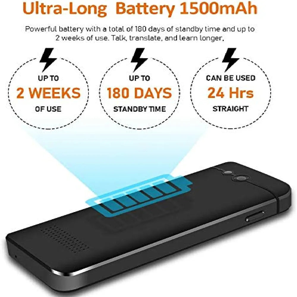 M9 Instant Voice Translator Two-Way Real Time Smart Translator Device with Camera & Touchscreen 1500mAh Type-C Rechargeable