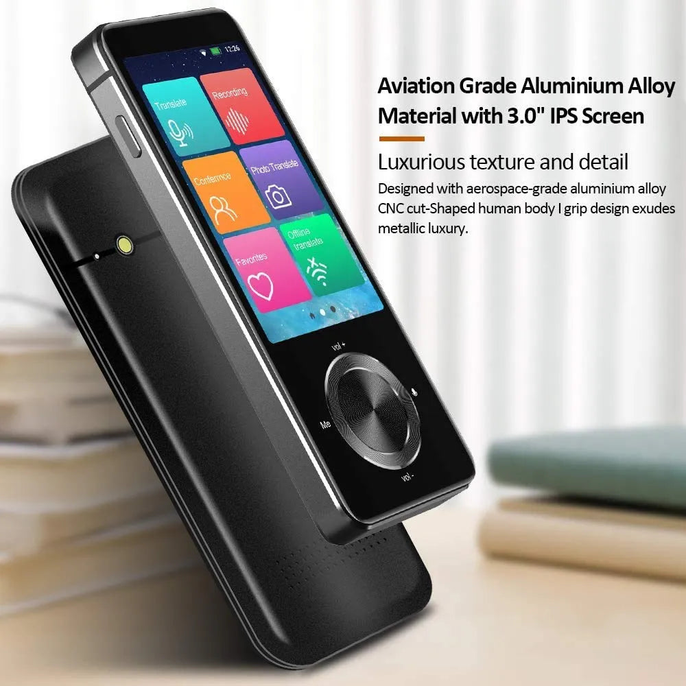 M9 Instant Voice Translator Two-Way Real Time Smart Translator Device with Camera & Touchscreen 1500mAh Type-C Rechargeable