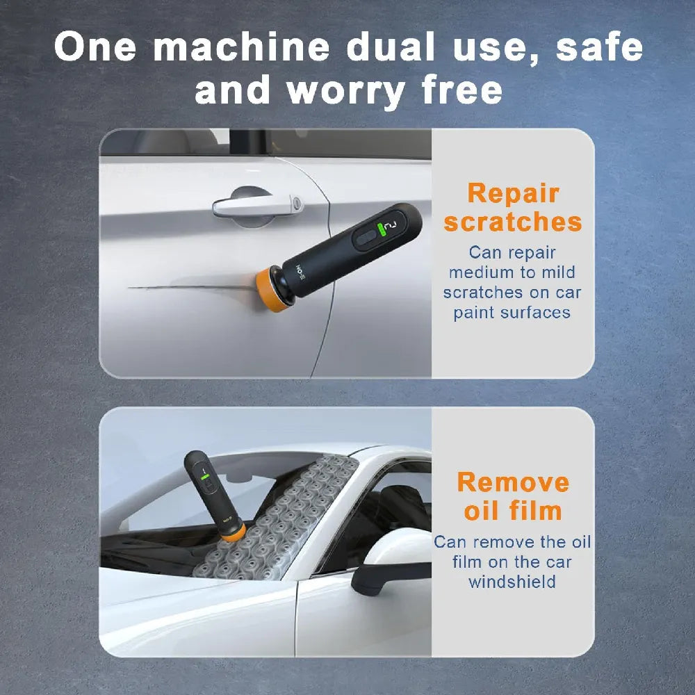 Car Paint Scratch Repairing Machine 12000 RPM 2000mAh Type-C Rechargeable