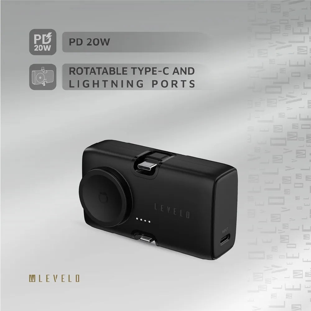 Levelo Nova Mini Portable Power Bank 5000mAh 20W Type-C Input and Output