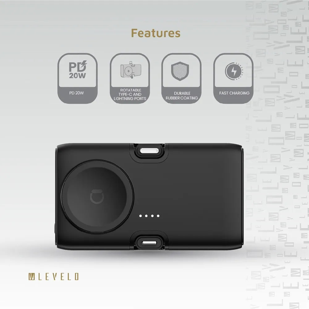 Levelo Nova Mini Portable Power Bank 5000mAh 20W Type-C Input and Output