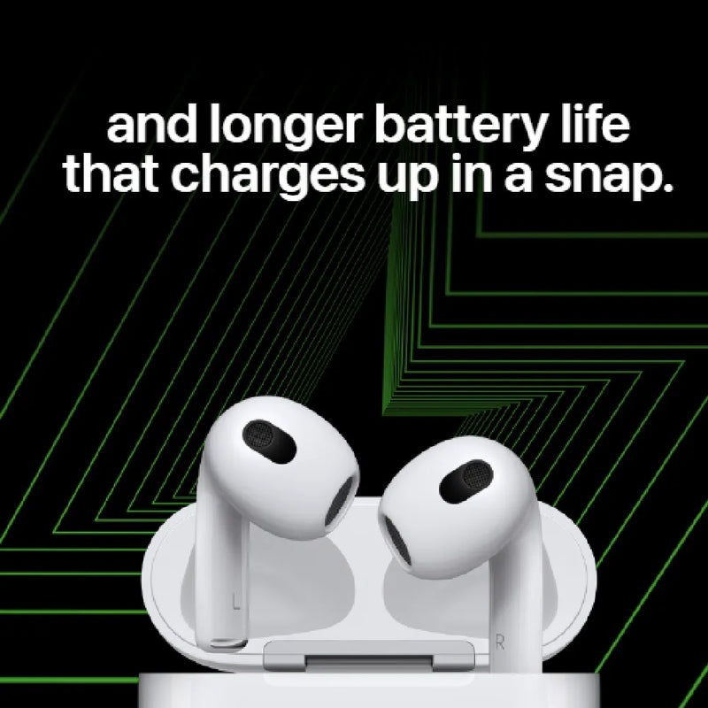 Apple AirPods (3rd Generation) Up To 30 hours With The Charging Case