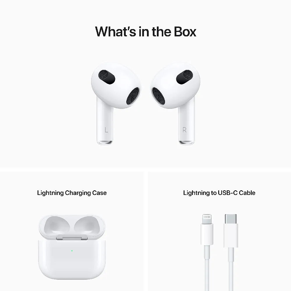 Apple AirPods (3rd Generation) Up To 30 hours With The Charging Case