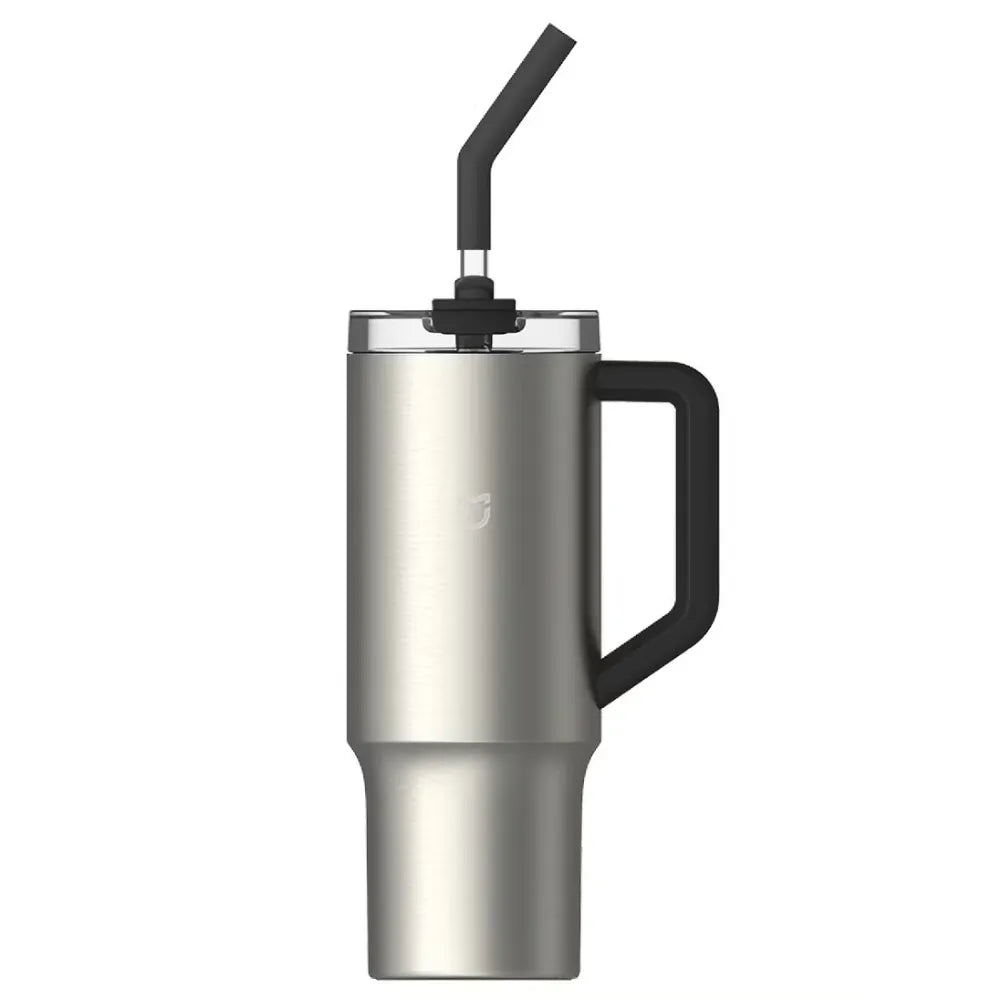 Xiaomi Straw Mug 1L with 316L Stainless Steel, 3-Way Drinking, Vacuum Insulated – Black