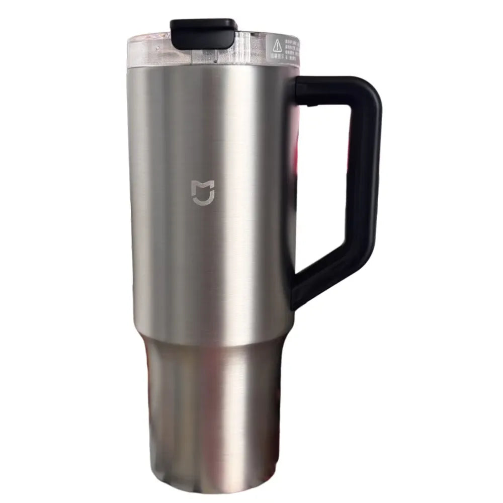 Xiaomi Straw Mug 1L with 316L Stainless Steel, 3-Way Drinking, Vacuum Insulated – Black
