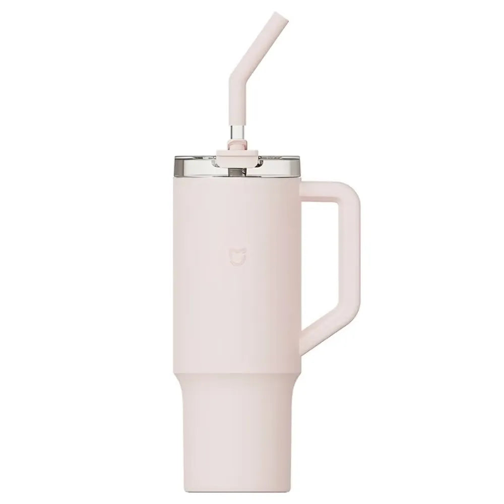 Xiaomi Straw Mug 1L with 316L Stainless Steel, 3-Way Drinking, Vacuum Insulated – Pink