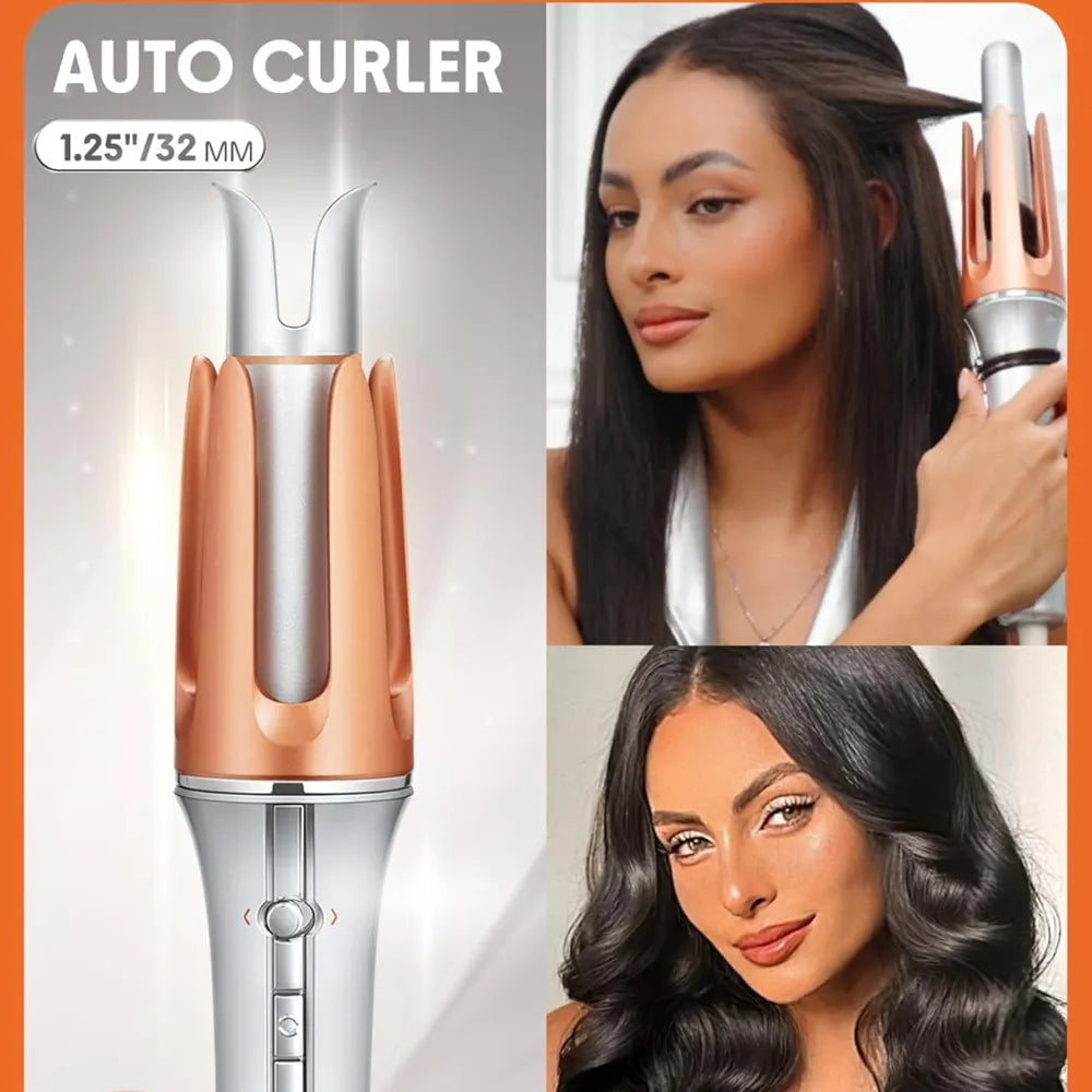 SHEGLAM It-Curl One-Touch Instant Curler with Anti-Burn Protection & GlossPro Ceramic Coating – 3 Heat Settings