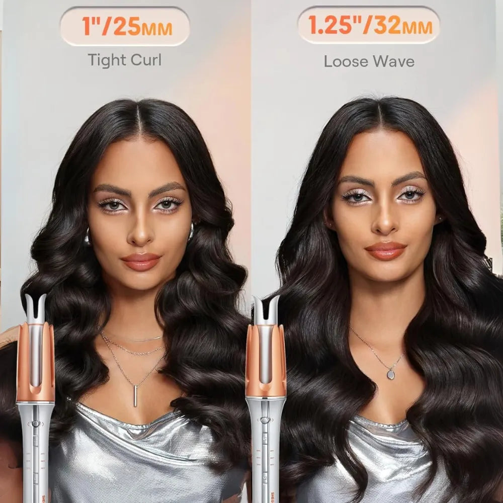 SHEGLAM It-Curl One-Touch Instant Curler with Anti-Burn Protection & GlossPro Ceramic Coating – 3 Heat Settings