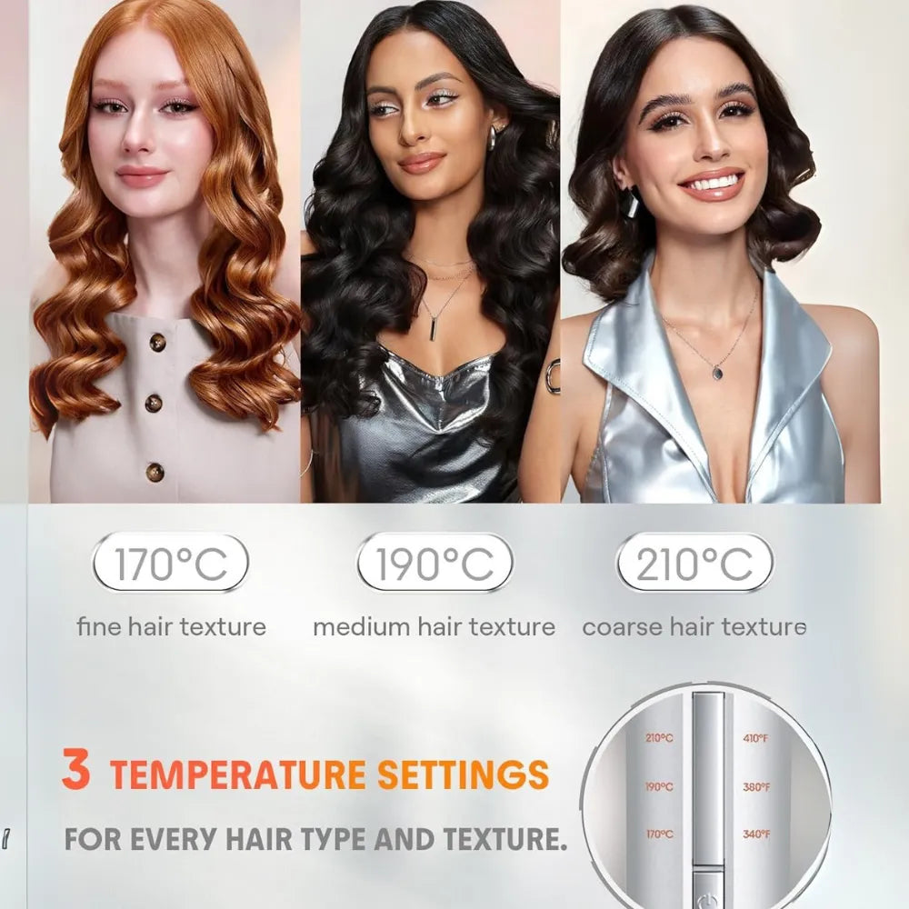 SHEGLAM It-Curl One-Touch Instant Curler with Anti-Burn Protection & GlossPro Ceramic Coating – 3 Heat Settings