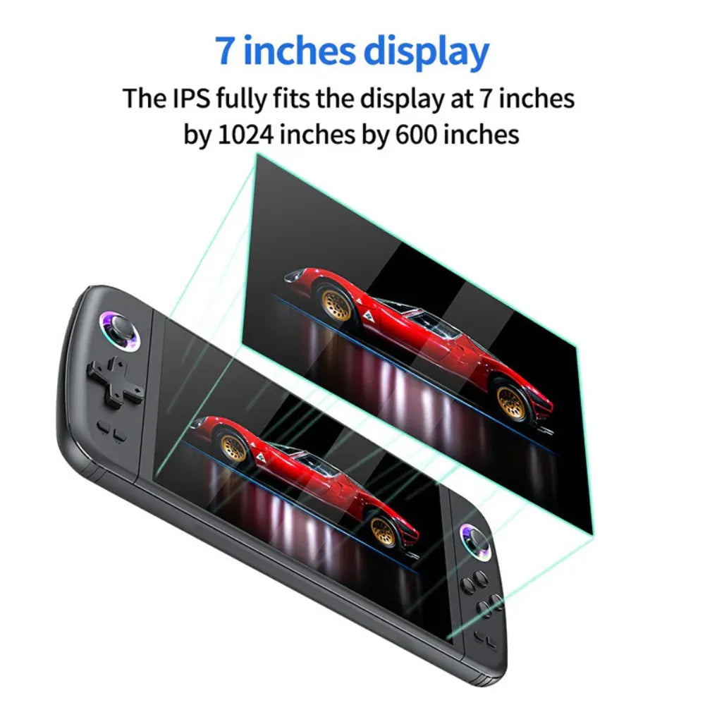 SJGAM M27 Handheld Gaming Console 7" Display, 3000mAh Battery, 256GB Support, 30+ Emulators, Linux OS – White