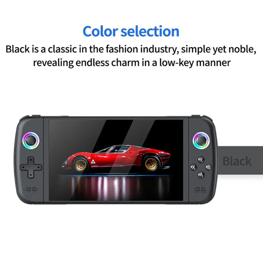 SJGAM M27 Handheld Gaming Console 7" Display, 3000mAh Battery, 256GB Support, 30+ Emulators, Linux OS – White