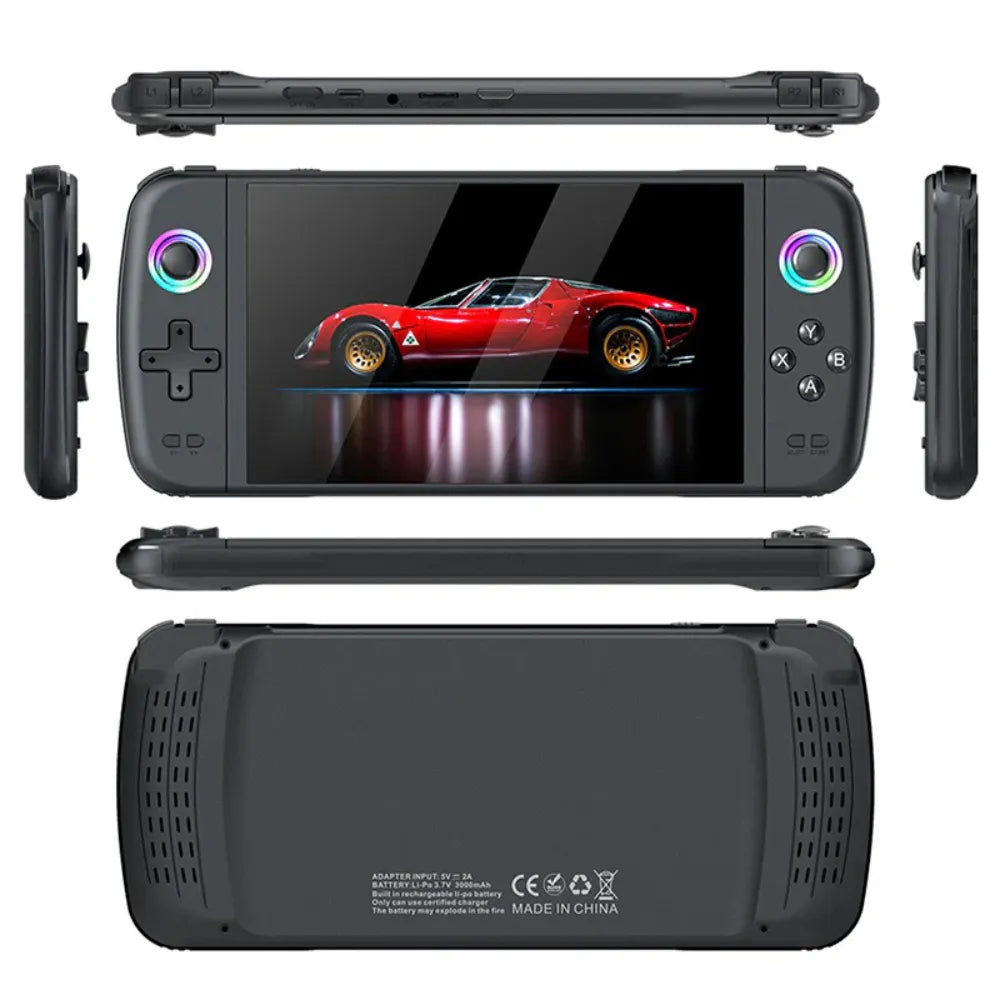 SJGAM M27 Handheld Gaming Console 7" Display, 3000mAh Battery, 256GB Support, 30+ Emulators, Linux OS – White