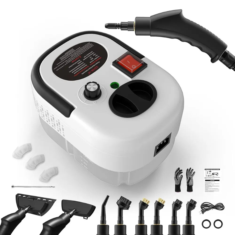 High Pressure Electric Steam Cleaner – 2500W Handheld Cleaning Machine with Multi-Brush Attachments