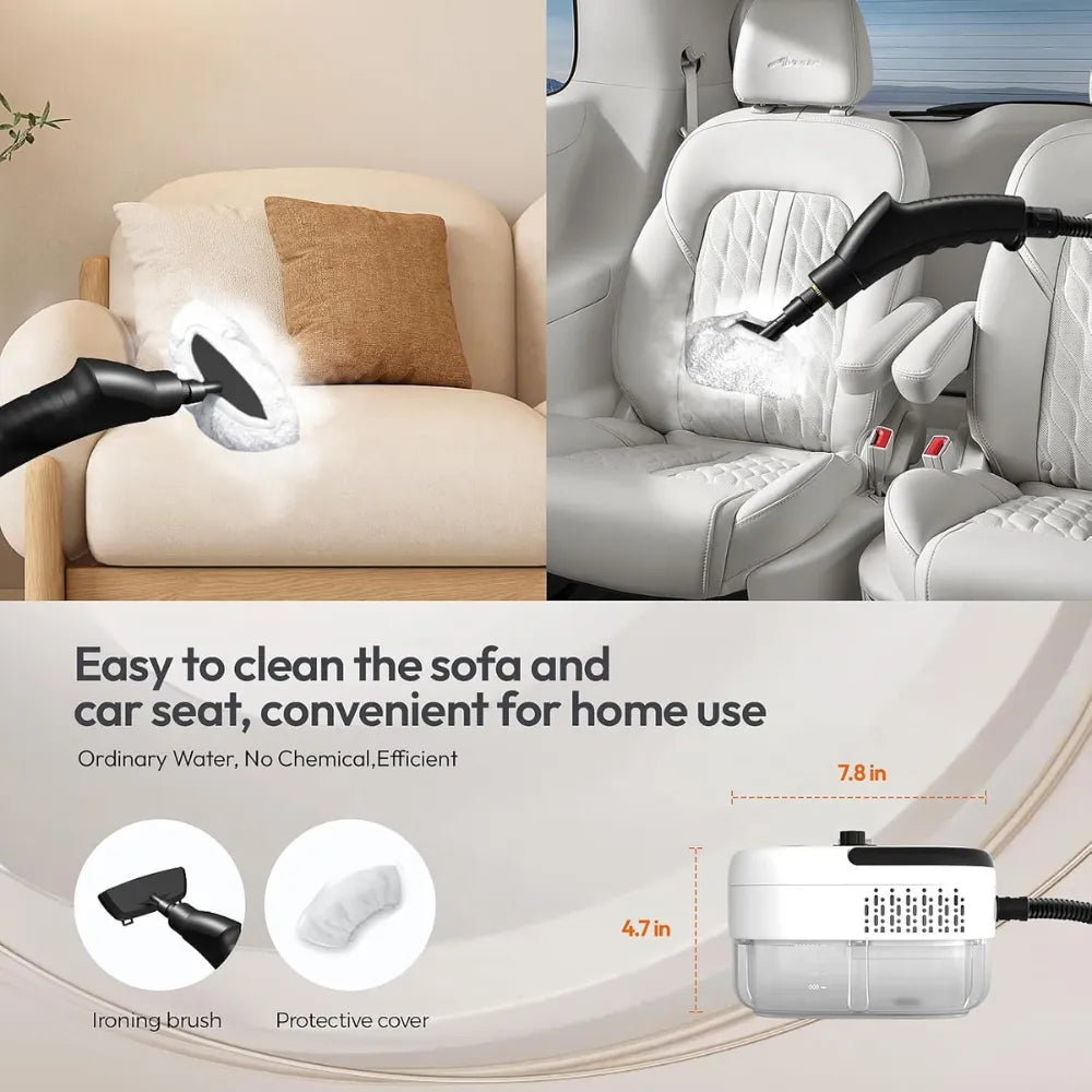 High Pressure Electric Steam Cleaner – 2500W Handheld Cleaning Machine with Multi-Brush Attachments