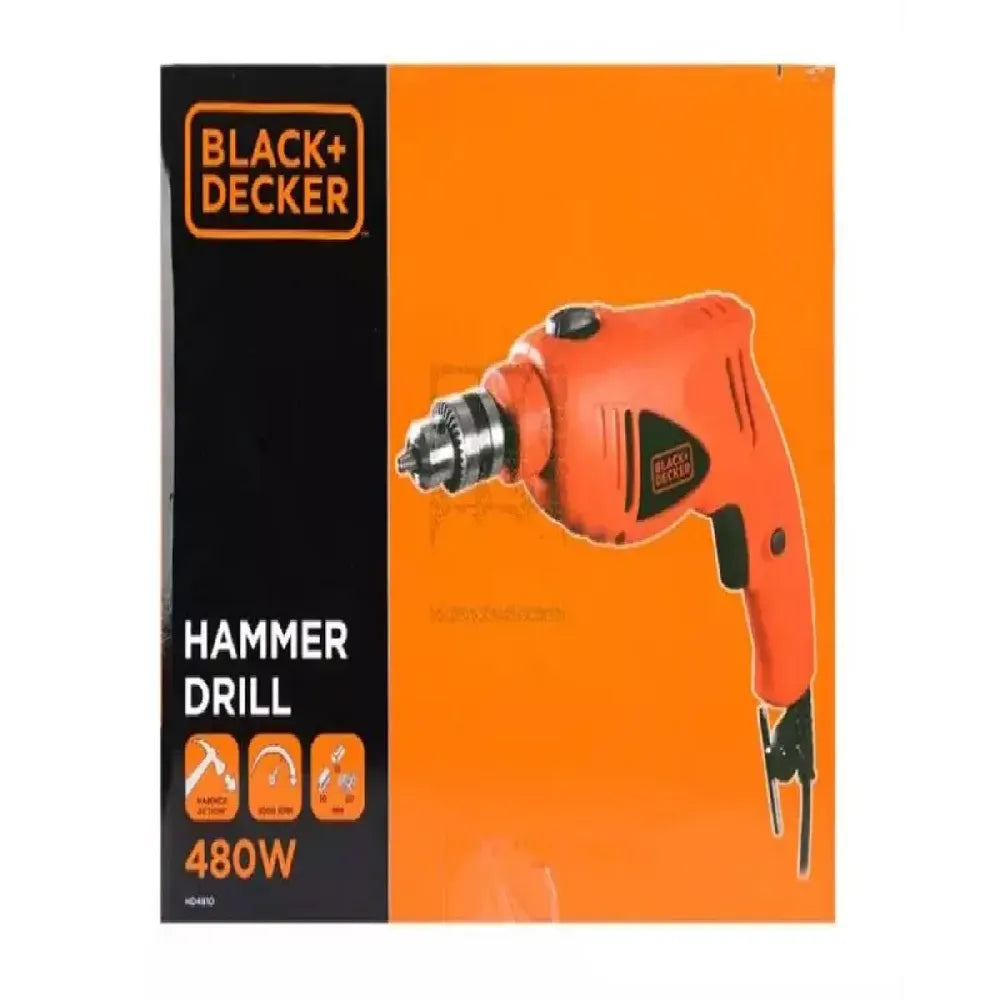 Black+Decker HD4810 Single Speed Hammer Drill 10mm 480W