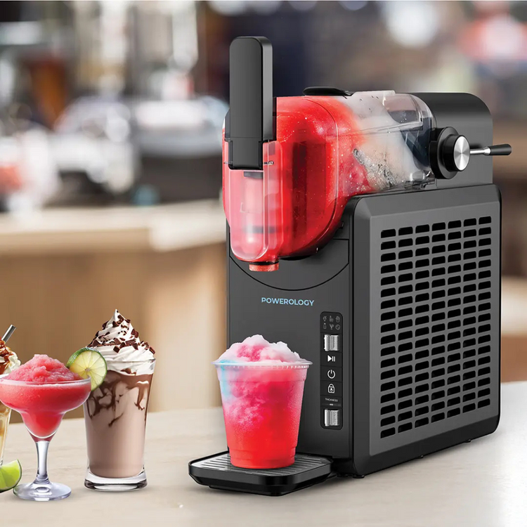 Powerology Aqua Frost Instant Slushie Machine 2L 220W with 5 Preset Modes & Fast Freeze Technology – Black