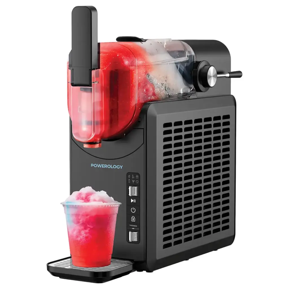 Powerology Aqua Frost Instant Slushie Machine 2L 220W with 5 Preset Modes & Fast Freeze Technology – Black