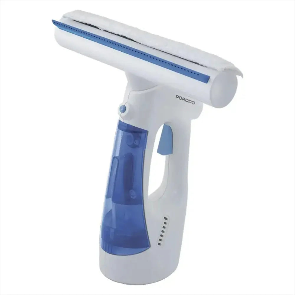 Porodo Cordless Handheld Window Vacuum Cleaner with 3-in-1 Spray, Wipe & Dry Function, 1kPa Suction, Dual Water Tanks & Type-C Charging