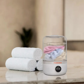 Porodo Mini Washing Machine 1.2L Dual Wash Modes USB-C Charging White