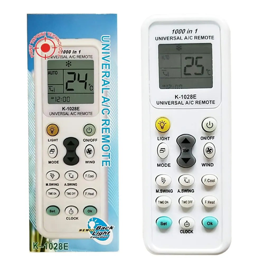 Universal Air Conditioner Remote Control – Compatible with Daikin, LG, Samsung, Gree, Hitachi & 1000+ Models, 10m Range