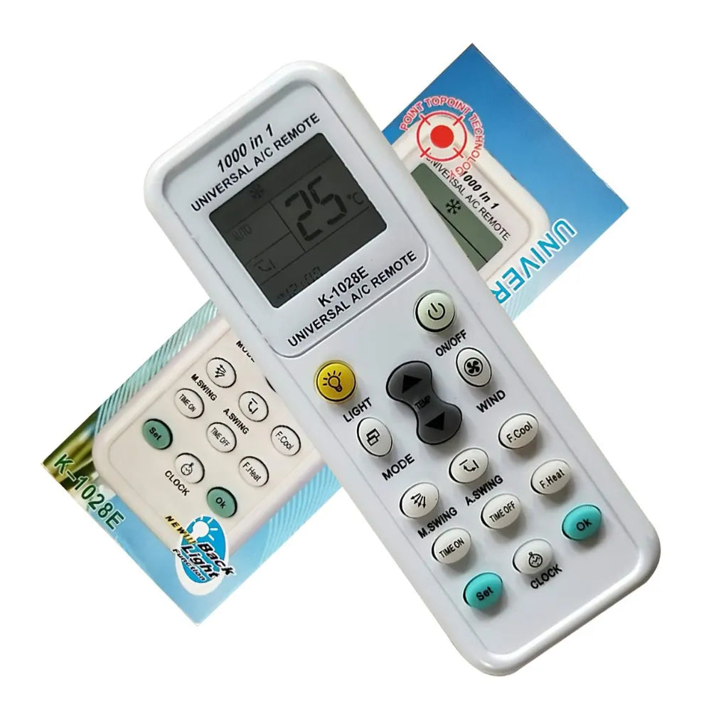 Universal Air Conditioner Remote Control – Compatible with Daikin, LG, Samsung, Gree, Hitachi & 1000+ Models, 10m Range