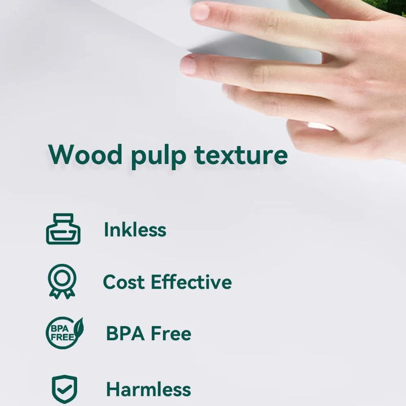 Phomemo Fanfold A4 Thermal Printing Paper,100 Sheets, Lightweight 10gsm, Multipurpose for Portable Printers