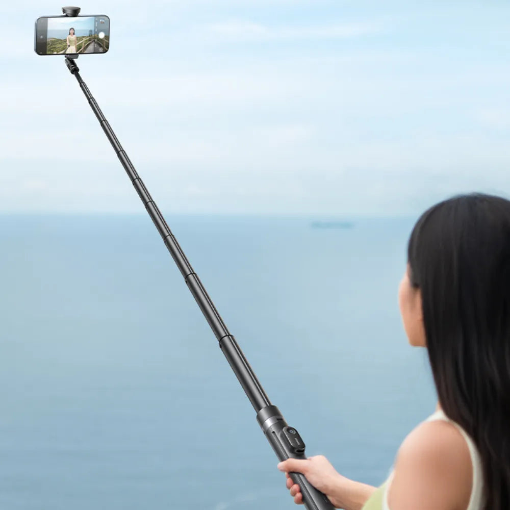 RTAKO Integrated Bluetooth Selfie Stick Tripod, 170cm Extendable, 720° Rotation, Auto-Opening Tripod