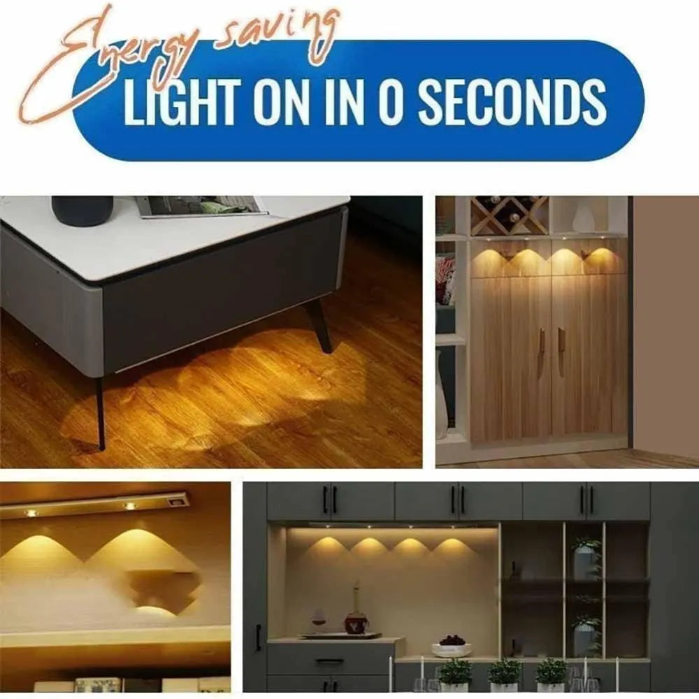 LED Motion Sensor Cabinet Light – USB Rechargeable, 3 Light Modes, Magnetic & Wireless Design