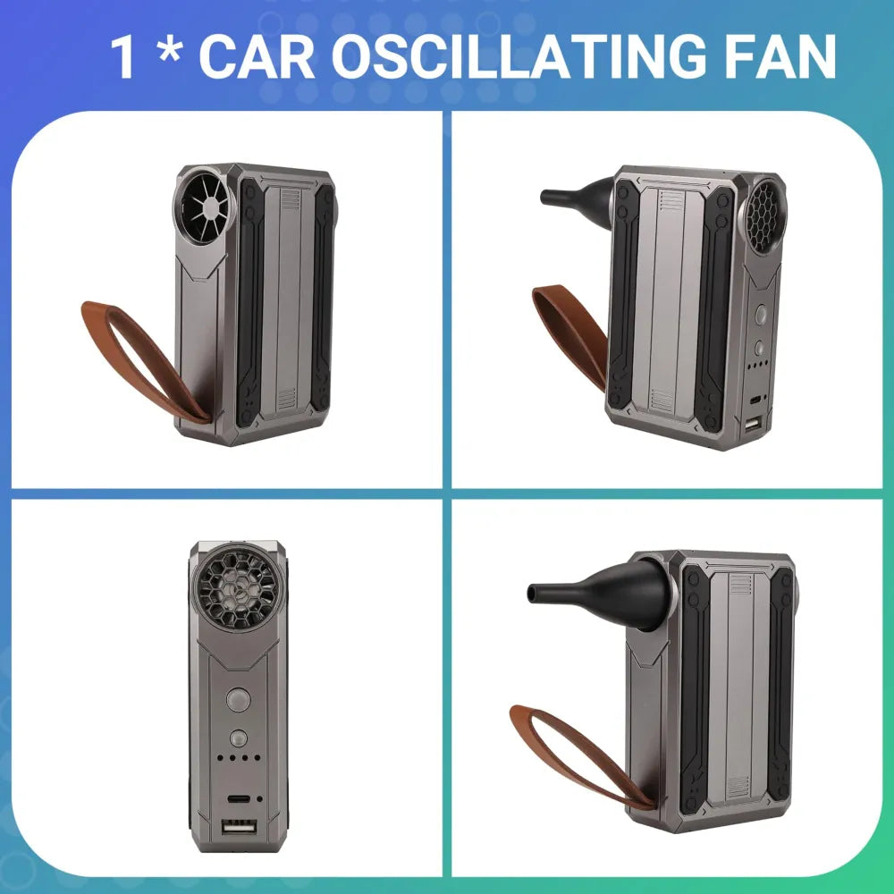 Portable Rechargeable Multi-Function Turbofan with LED Light 5400mAh Battery