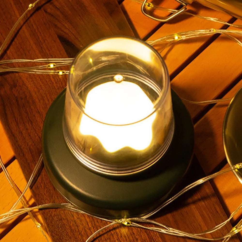 Multifunctional 2-in-1 Retractable LED Lantern Camping String Lights