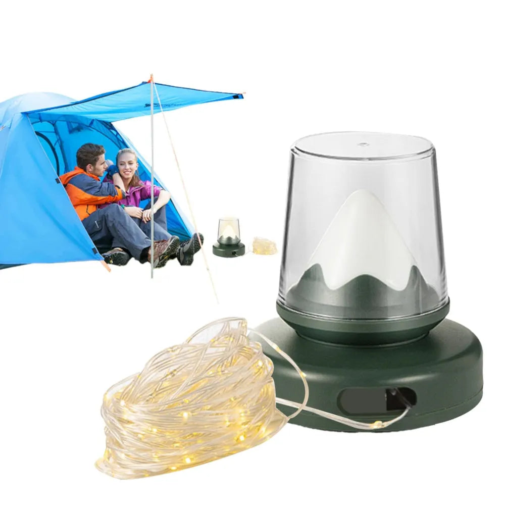 Multifunctional 2-in-1 Retractable LED Lantern Camping String Lights