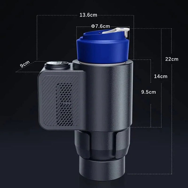 Car Cup Holder, 2-in-1 Drink Cooler & Warmer, Rapid Temperature Control (32–140°F), 300mL , 12–24V for Car, Office & Travel
