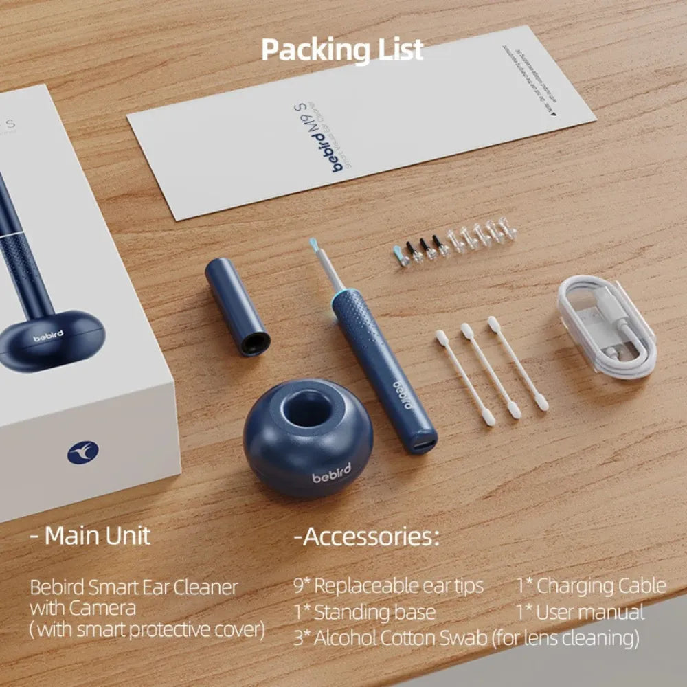 Bebird M9 Ear Wax Removal Tool with 1080p HD Camera & 6 LED Lights – Wireless Otoscope Ear Cleaning Kit