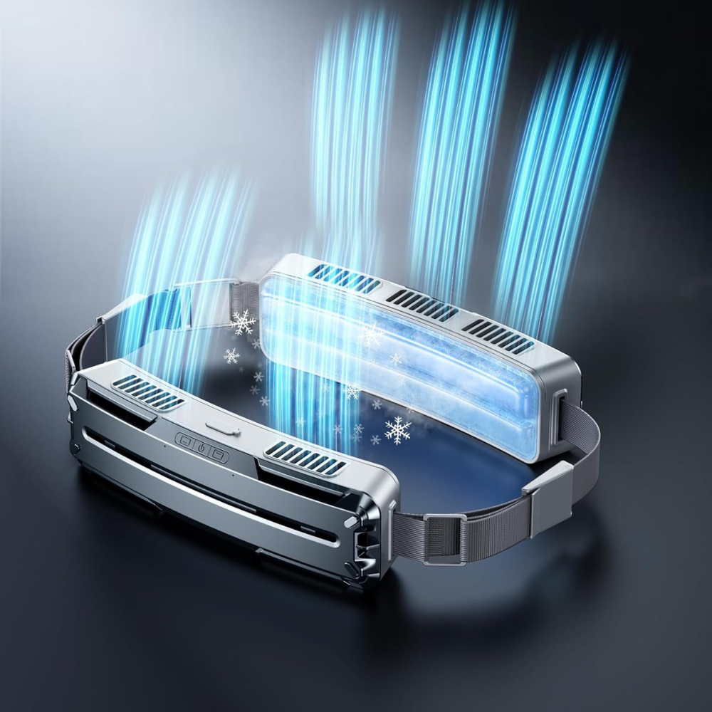 Portable Cooling Belt Fan F79, USB Rechargeable 5000mAh Body Air Conditioner, 6000rpm Turbo Airflow