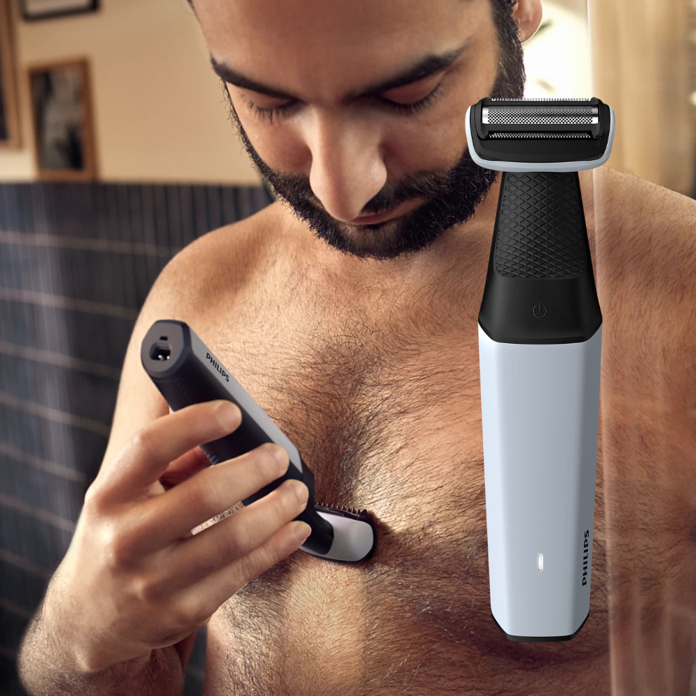 Philips Bodygroom Series 3000, Showerproof Groin & Body Trimmer with Bidirectional Trimmer