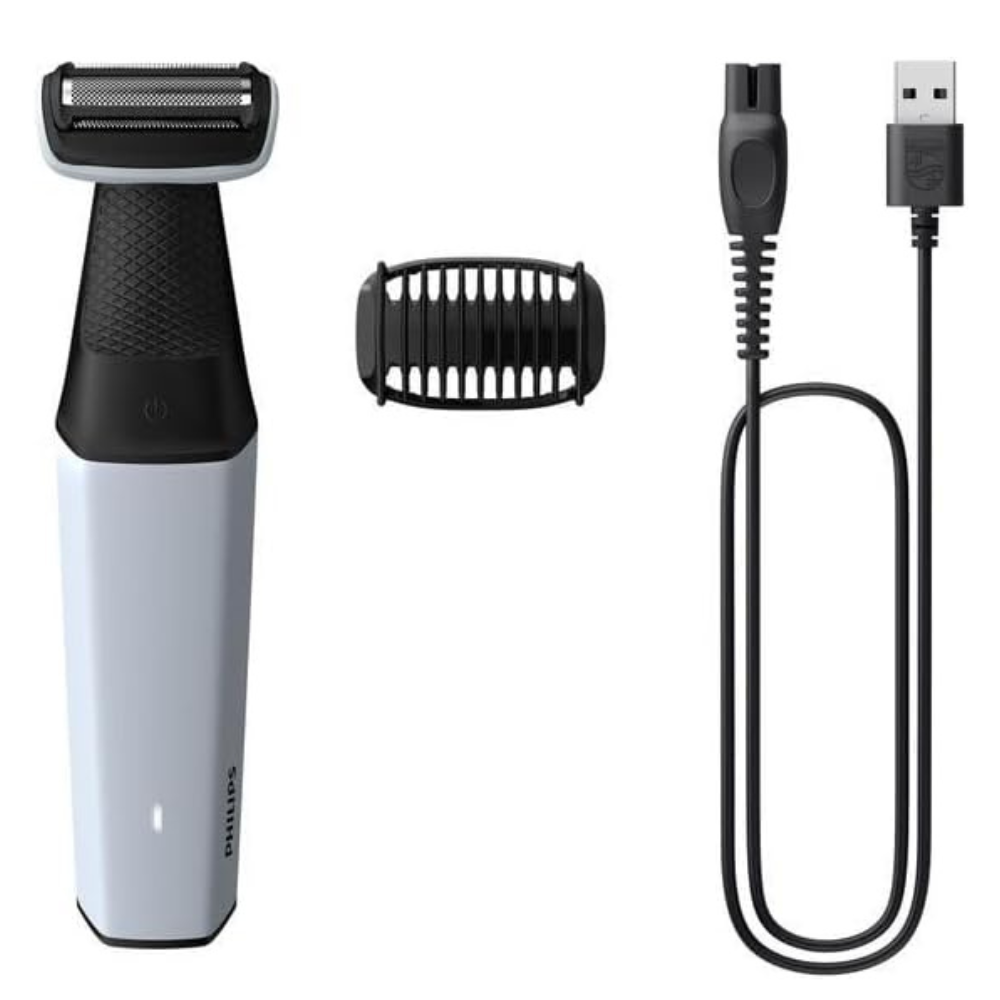 Philips Bodygroom Series 3000, Showerproof Groin & Body Trimmer with Bidirectional Trimmer