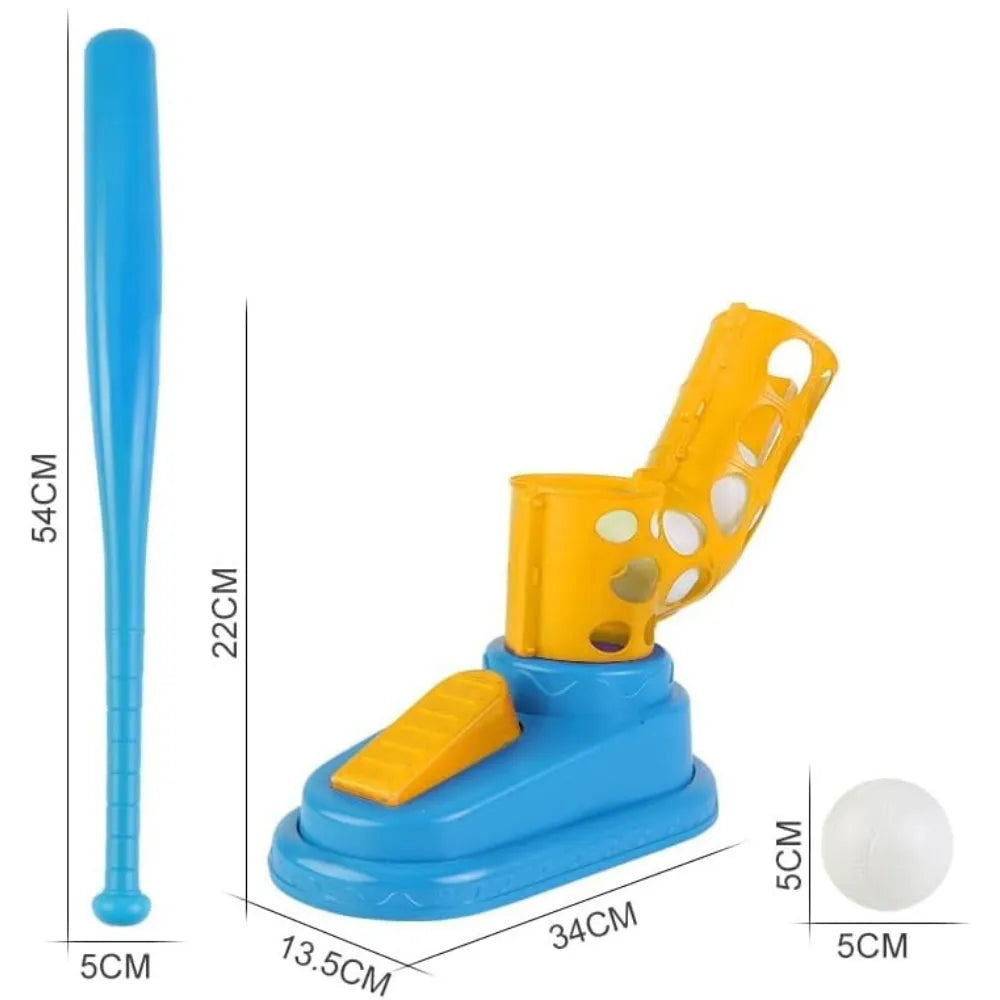 Kids Baseball Launcher Toy Set, Plastic Training Bat with Whale Catapult, Fun Ejection Baseball Game for Children