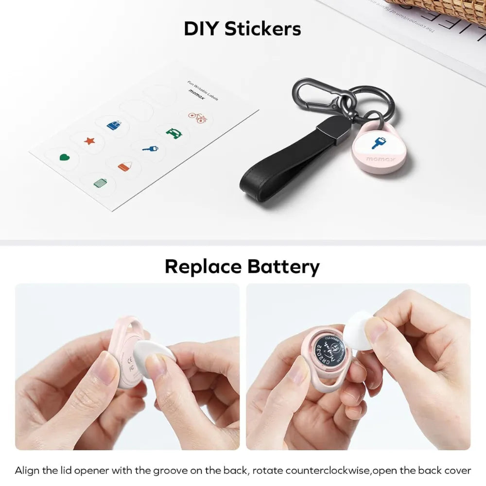 Momax BR10 PinPop Lite Find My Tracker - Pink