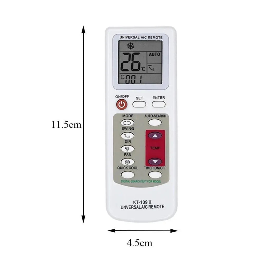 Universal KT-109 II AC Remote Control 2 AAA Batteries